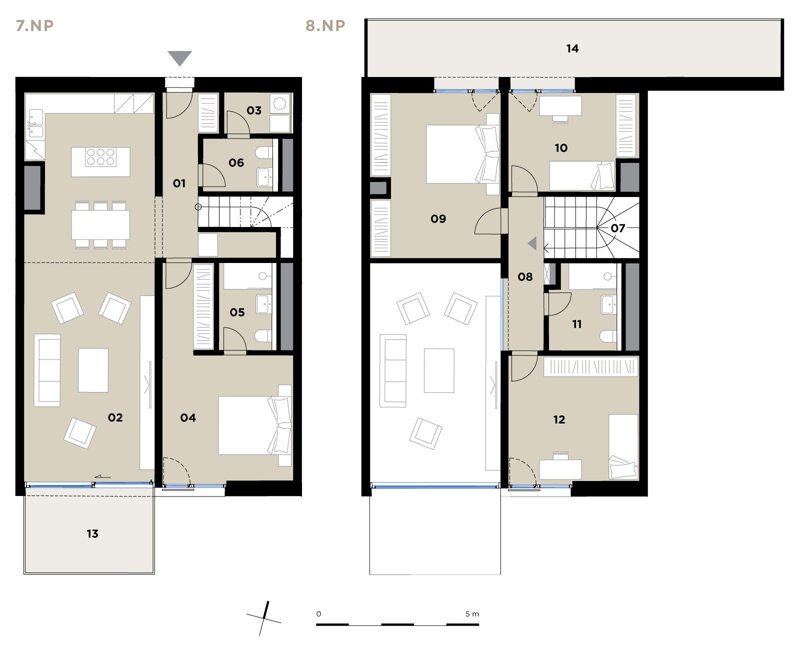 B711 | Apartments and retail | Dva domy